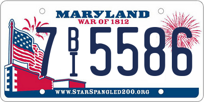 MD license plate 7BI5586