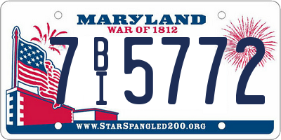 MD license plate 7BI5772