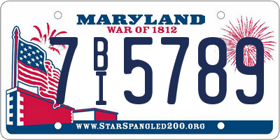 MD license plate 7BI5789