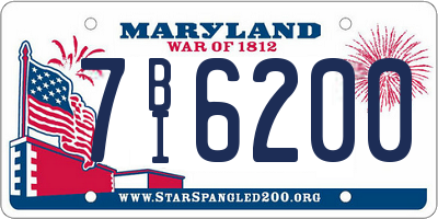 MD license plate 7BI6200