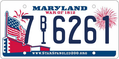 MD license plate 7BI6261