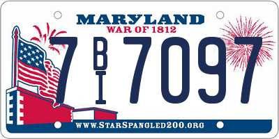 MD license plate 7BI7097