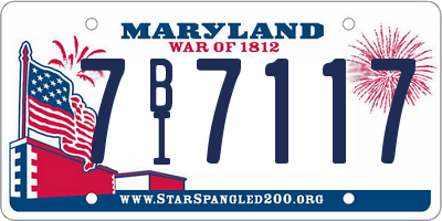 MD license plate 7BI7117