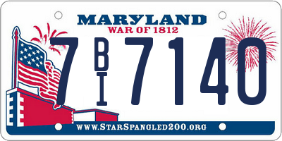 MD license plate 7BI7140