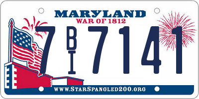 MD license plate 7BI7141