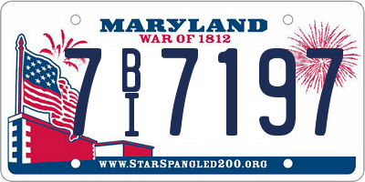 MD license plate 7BI7197