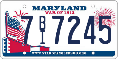 MD license plate 7BI7245