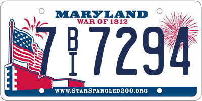 MD license plate 7BI7294