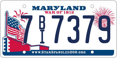 MD license plate 7BI7379