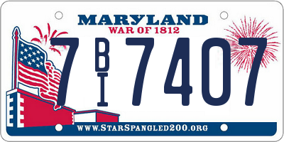 MD license plate 7BI7407