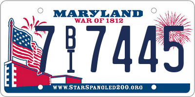 MD license plate 7BI7445