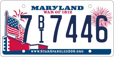 MD license plate 7BI7446