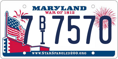 MD license plate 7BI7570