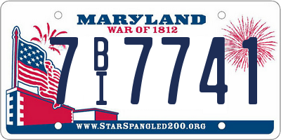 MD license plate 7BI7741
