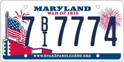 MD license plate 7BI7774