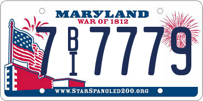 MD license plate 7BI7779