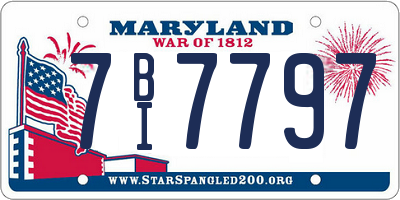 MD license plate 7BI7797