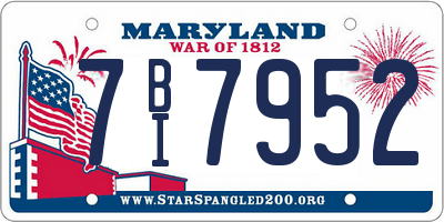 MD license plate 7BI7952