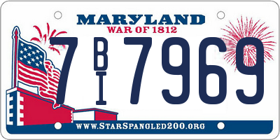 MD license plate 7BI7969