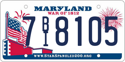 MD license plate 7BI8105