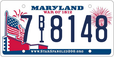 MD license plate 7BI8148