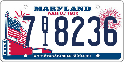 MD license plate 7BI8236