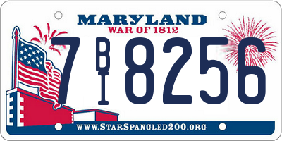 MD license plate 7BI8256