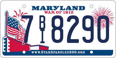 MD license plate 7BI8290