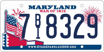 MD license plate 7BI8329