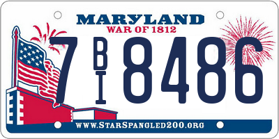 MD license plate 7BI8486