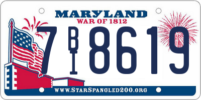 MD license plate 7BI8619