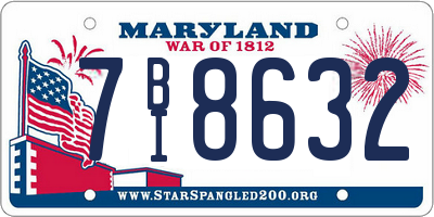 MD license plate 7BI8632