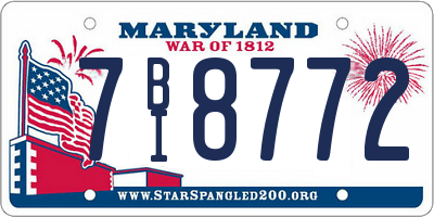 MD license plate 7BI8772
