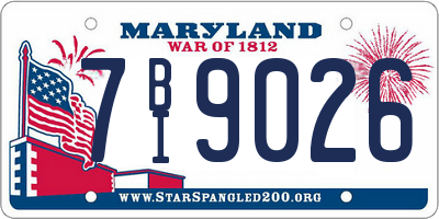 MD license plate 7BI9026