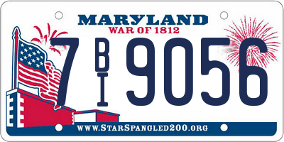 MD license plate 7BI9056