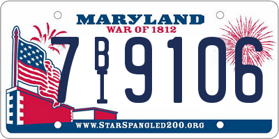 MD license plate 7BI9106
