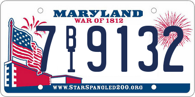 MD license plate 7BI9132