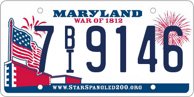 MD license plate 7BI9146