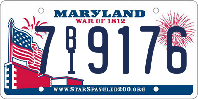 MD license plate 7BI9176