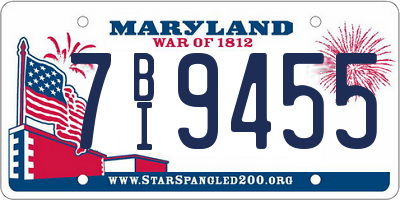 MD license plate 7BI9455