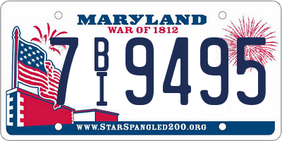 MD license plate 7BI9495