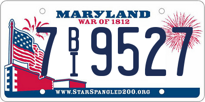 MD license plate 7BI9527
