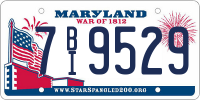 MD license plate 7BI9529