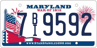 MD license plate 7BI9592