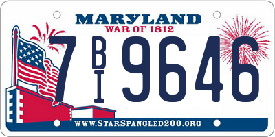 MD license plate 7BI9646