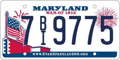 MD license plate 7BI9775
