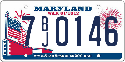 MD license plate 7BJ0146