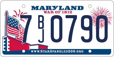 MD license plate 7BJ0790