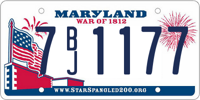 MD license plate 7BJ1177