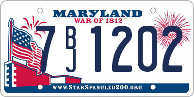 MD license plate 7BJ1202
